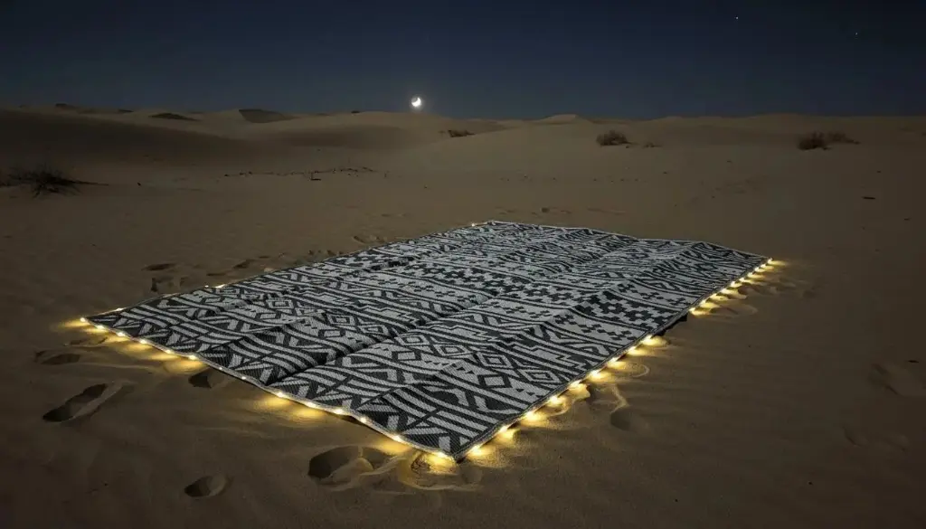 LED Outdoor Rug - SAJJGLOW 180*270 Dark Grey Bohemia