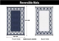 SAJJGLOW DARK BLUE LEAVES LED MAT